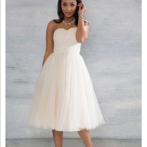 Size 4 blush tulle chi chi London midi dress